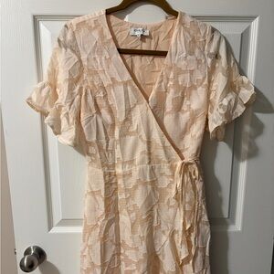 Gilli Light Pink Wrap Midi Dress